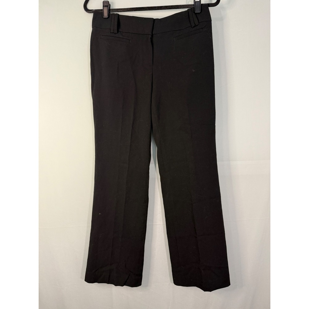 Ann Taylor LOFT Julie Trouser Women 4P Black Excellent Straight Leg Petite Pants
